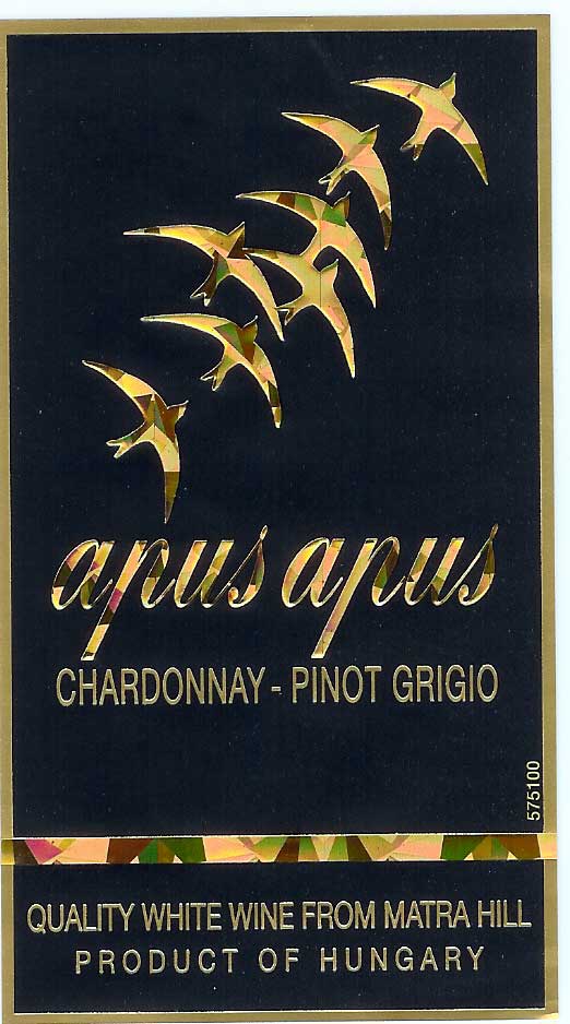 Apus apus Chardonnay  -- Weinetikett