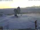 Der Wind fegt den Schnee